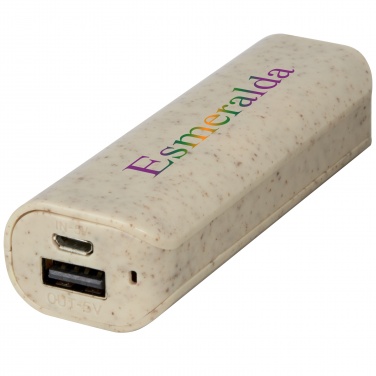 Logotrade advertising products photo of: Yoko 1200mAh wheat straw power bank