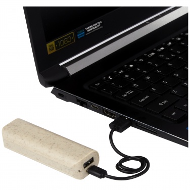 Logo trade business gift photo of: Yoko 1200mAh wheat straw power bank