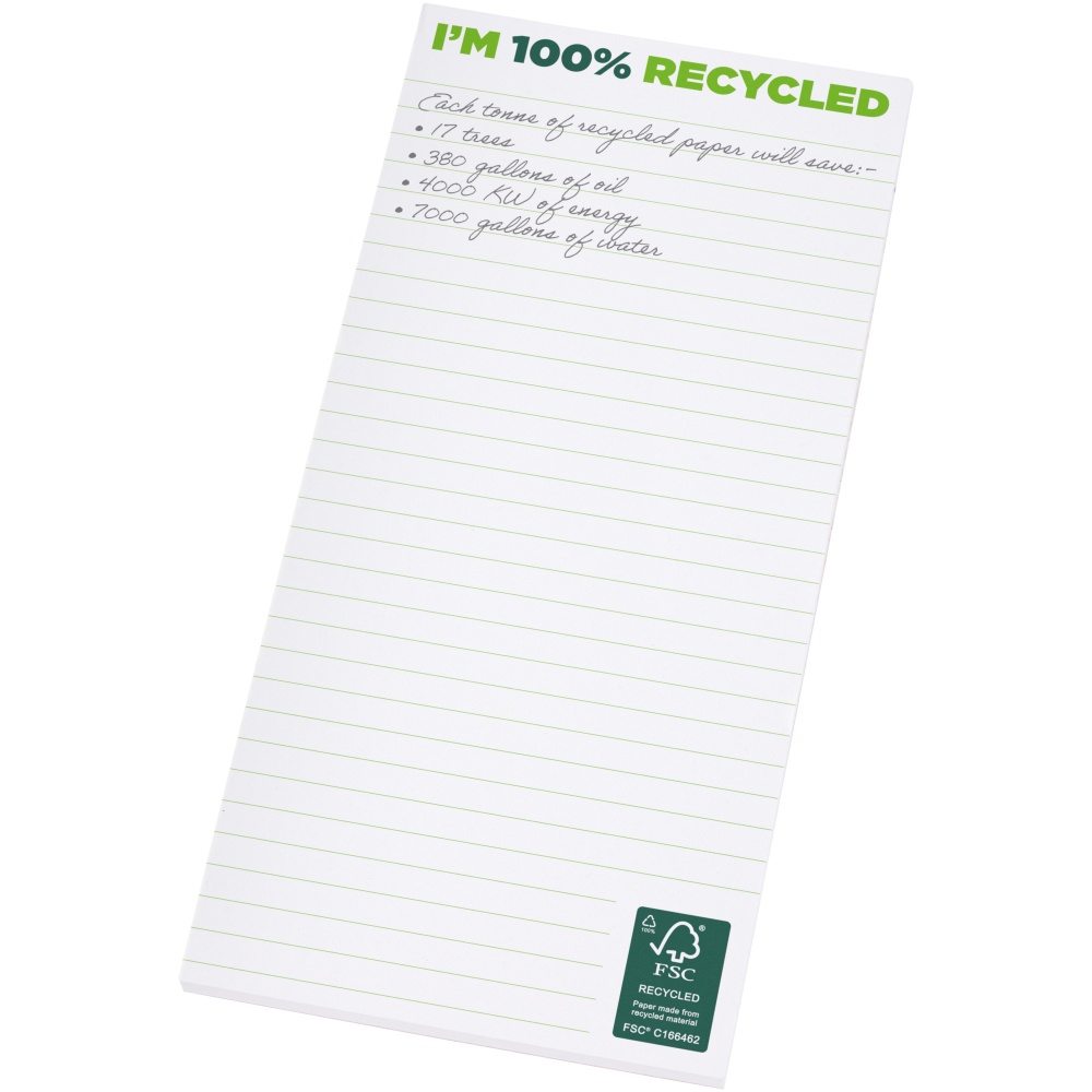 Logotrade promotional merchandise image of: Desk-Mate® 1/3 A4 recycled notepad