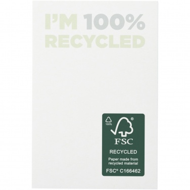 Logo trade corporate gifts image of: Sticky-Mate® recycled sticky notes 50 x 75 mm