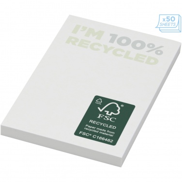 Logo trade promotional merchandise picture of: Sticky-Mate® recycled sticky notes 50 x 75 mm