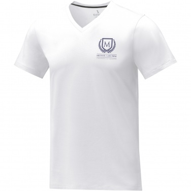 Logo trade corporate gifts image of: Somoto short sleeve men's V-neck t-shirt 