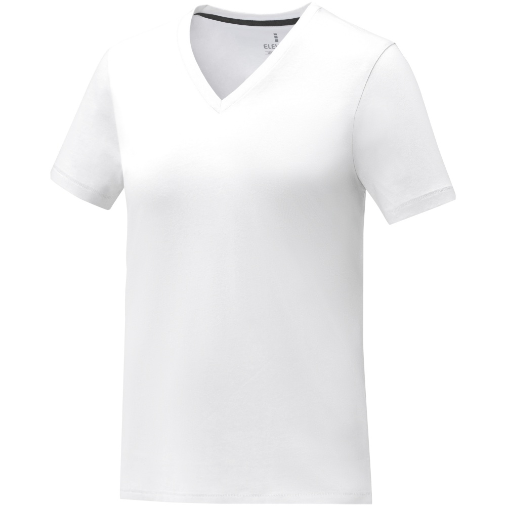 Logo trade promotional giveaways image of: Somoto short sleeve women's V-neck t-shirt 