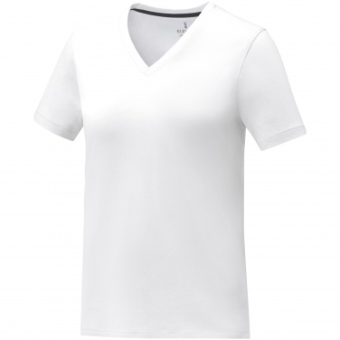 Logo trade business gift photo of: Somoto short sleeve women's V-neck t-shirt 