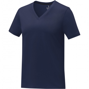 Logo trade promotional giveaways image of: Somoto short sleeve women's V-neck t-shirt 