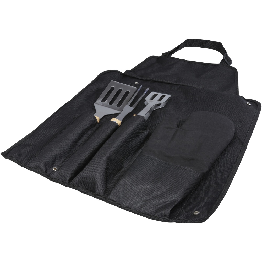 Logotrade advertising products photo of: Gril 3-piece BBQ tools set and glove 