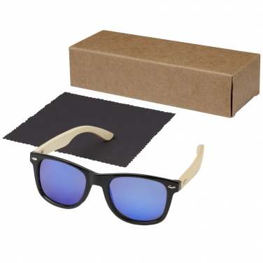 Logotrade corporate gift image of: Taiyō rPET/bamboo mirrored polarized sunglasses in gift box