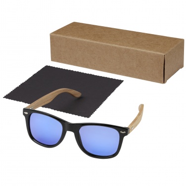 Logo trade advertising product photo of: Hiru rPET/wood mirrored polarized sunglasses in gift box