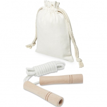 Logotrade promotional merchandise picture of: Denise wooden skipping rope in cotton pouch