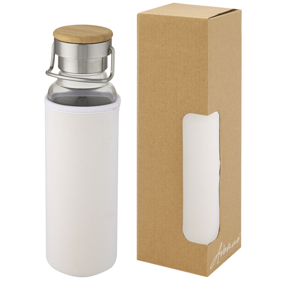 Logo trade promotional items image of: Thor 660 ml glass bottle with neoprene sleeve