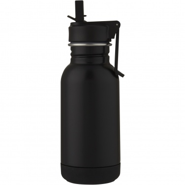 Logotrade business gift image of: Lina 400 ml stainless steel sport bottle with straw and loop