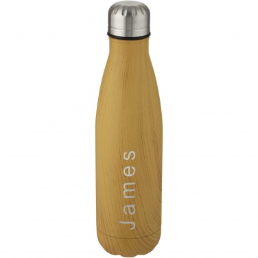 Logo trade corporate gift photo of: Cove 500 ml vacuum insulated stainless steel bottle with wood print