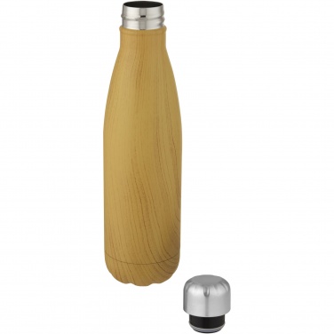 Logo trade promotional gifts picture of: Cove 500 ml vacuum insulated stainless steel bottle with wood print