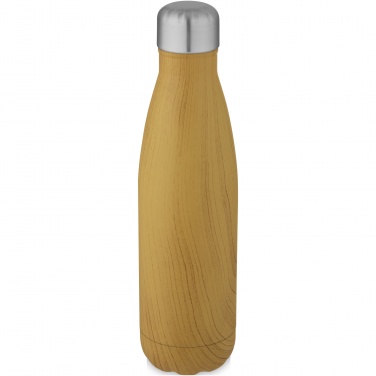 Logo trade promotional merchandise image of: Cove 500 ml vacuum insulated stainless steel bottle with wood print