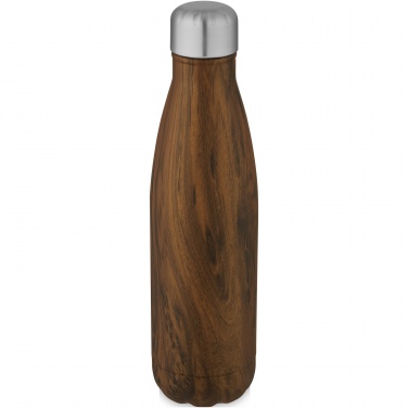 Logo trade promotional merchandise picture of: Cove 500 ml vacuum insulated stainless steel bottle with wood print