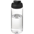 H2O Active® Octave Tritan™ 600 ml flip lid sport bottle, Transparent clear / Solid black