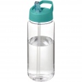 H2O Active® Octave Tritan™ 600 ml spout lid sport bottle, Transparent clear / Aqua blue