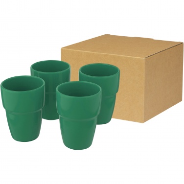 Logo trade corporate gifts picture of: Staki 4-piece 280 ml stackable mug gift set