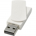 Rotate 4GB wheat straw USB flash drive, Beige