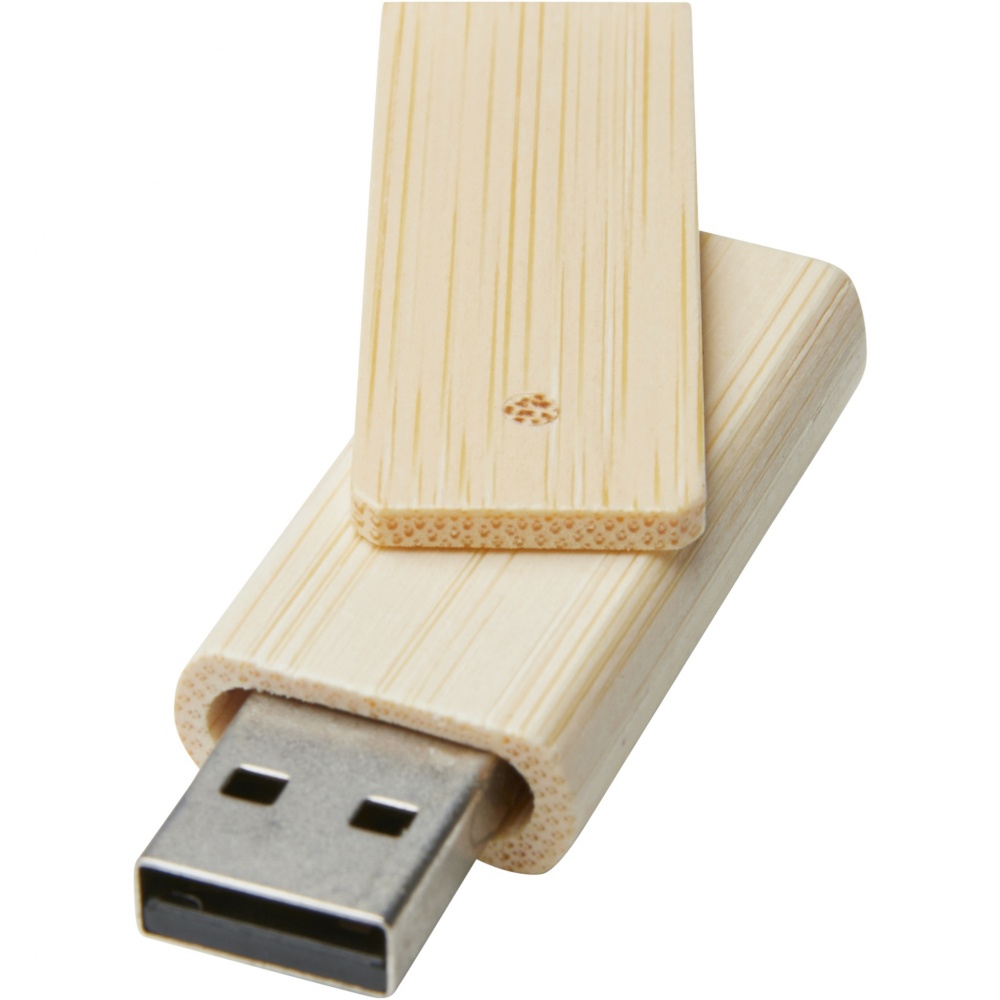 Logo trade promotional product photo of: Rotate 4GB bamboo USB flash drive