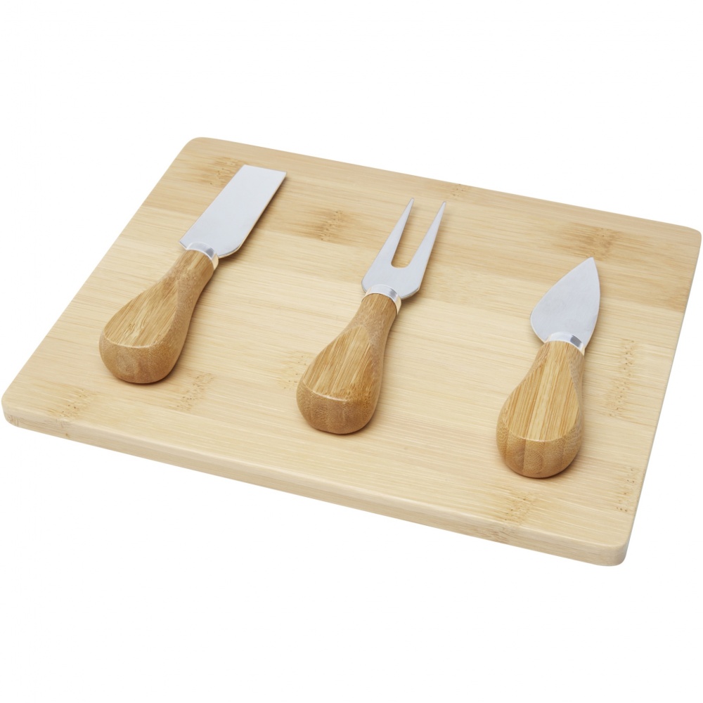 Logotrade advertising product picture of: Ement bamboo cheese board and tools