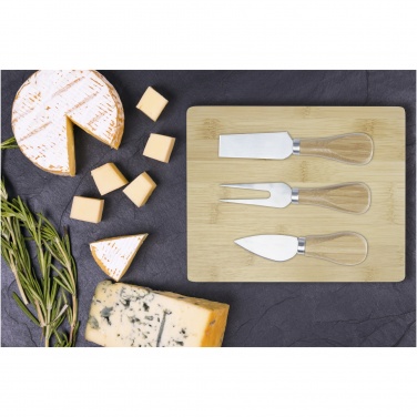 Logotrade business gift image of: Ement bamboo cheese board and tools