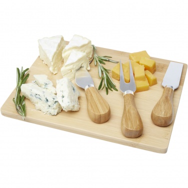 Logotrade corporate gift image of: Ement bamboo cheese board and tools