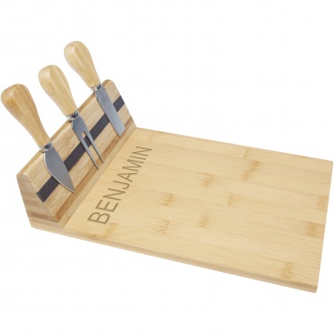 Logotrade promotional merchandise picture of: Mancheg bamboo magnetic cheese board and tools