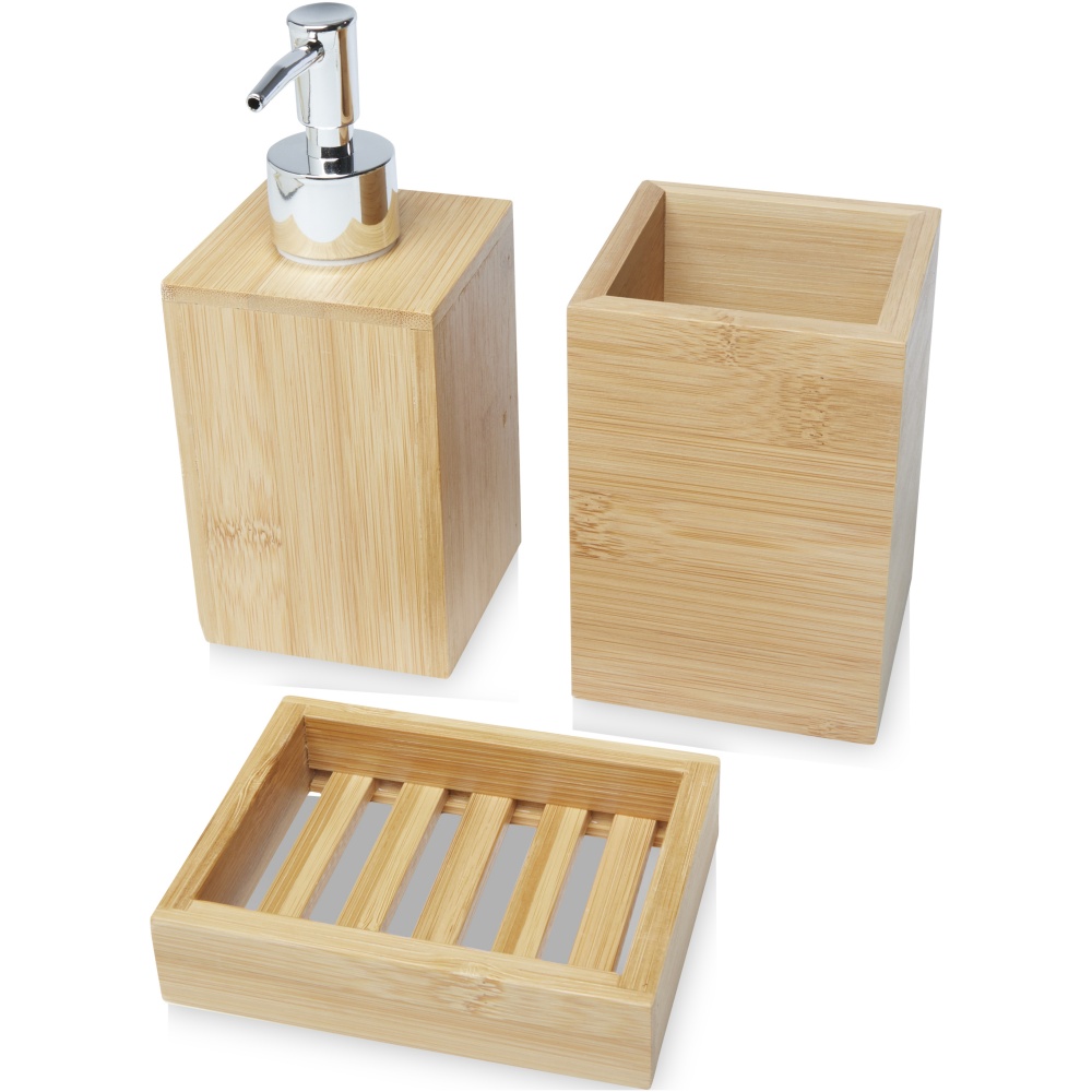 Logotrade promotional products photo of: Hedon 3-piece bamboo bathroom set