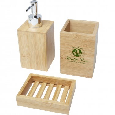 Logotrade promotional products photo of: Hedon 3-piece bamboo bathroom set