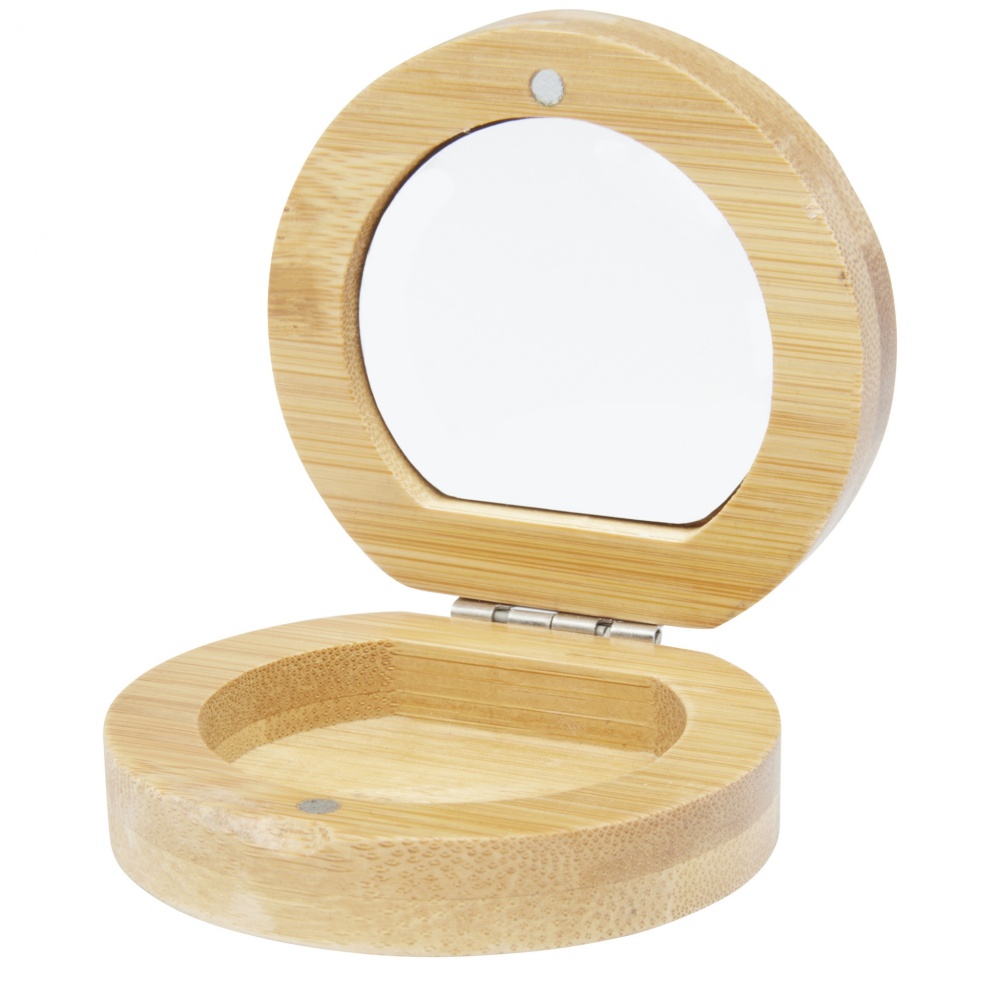 Logotrade promotional gift image of: Afrodit bamboo pocket mirror