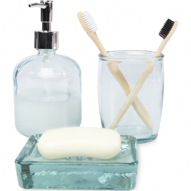 Logotrade advertising product image of: Jabony 3-piece recycled glass bathroom set