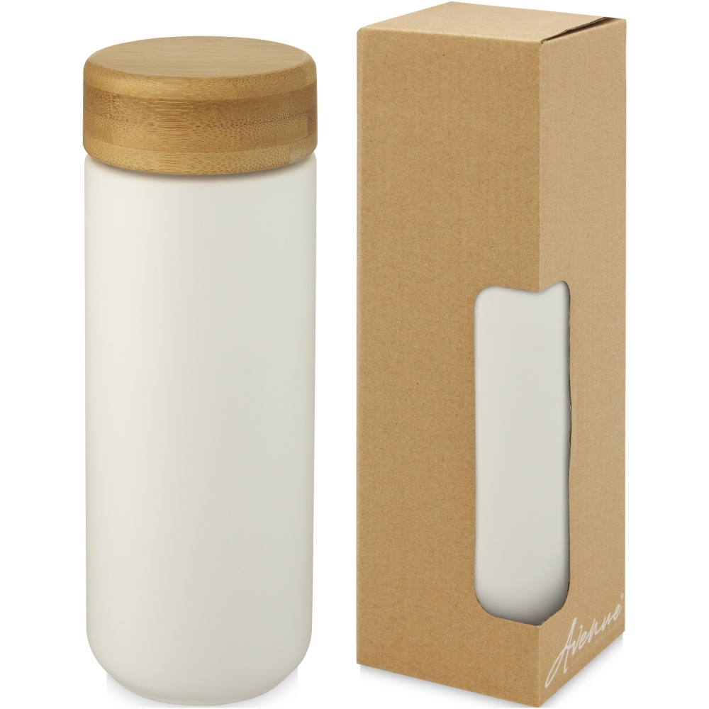 Logo trade promotional products image of: Lumi 300 ml ceramic tumbler with bamboo lid