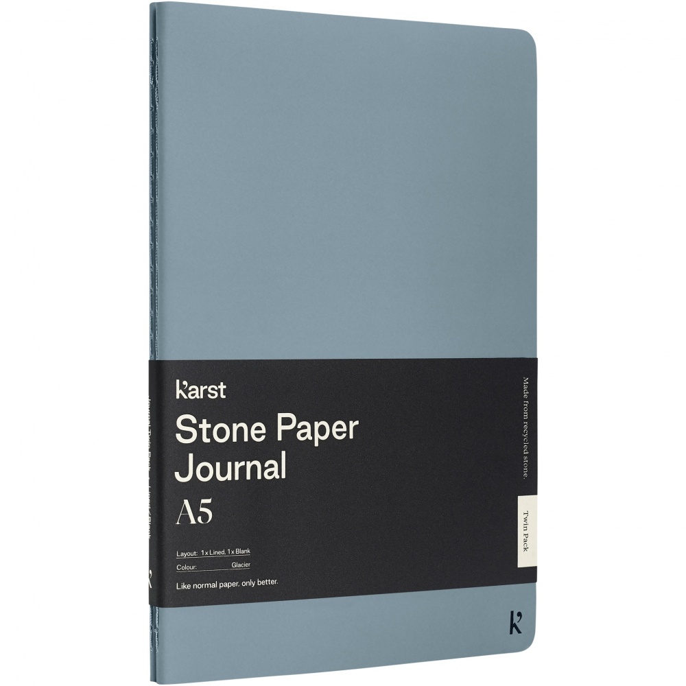 Logo trade advertising product photo of: Karst® A5 stone paper journal twin pack