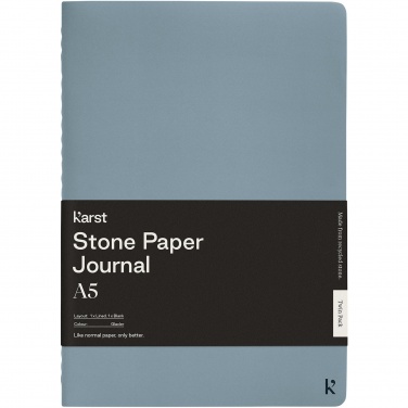 Logo trade promotional giveaway photo of: Karst® A5 stone paper journal twin pack