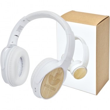 Logotrade corporate gift picture of: Athos bamboo Bluetooth® headphones with microphone