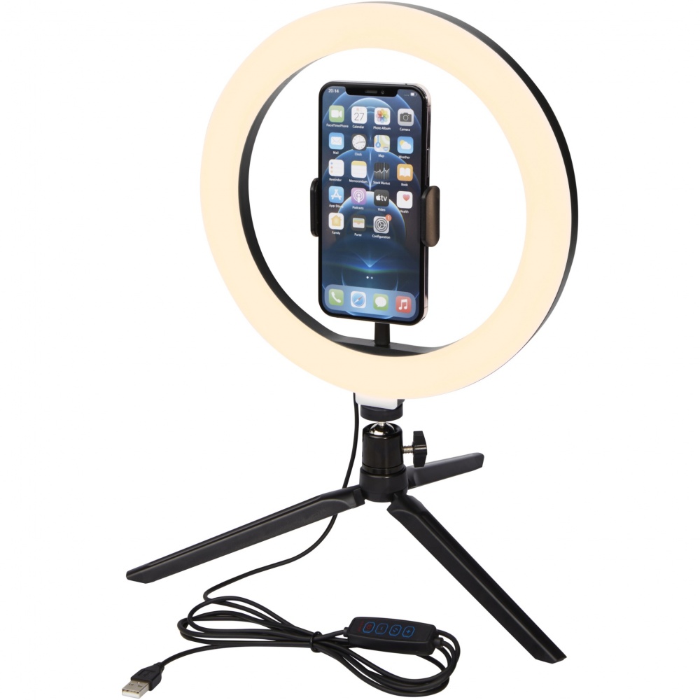 Logotrade corporate gifts photo of: Studio ring light for selfies and vlogging with phone holder and tripod