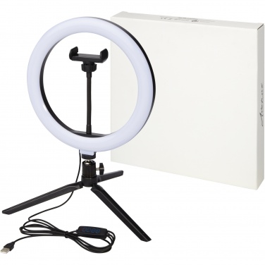 Logotrade promotional merchandise image of: Studio ring light for selfies and vlogging with phone holder and tripod