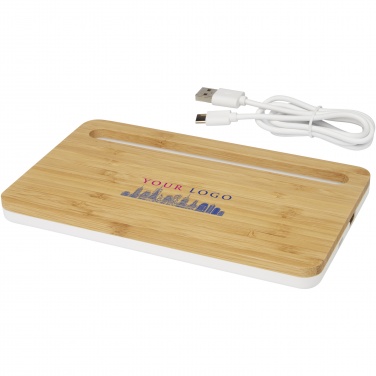 Logo trade promotional merchandise image of: Medake 10W bamboo wireless charger