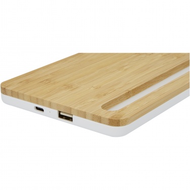 Logo trade promotional merchandise image of: Medake 10W bamboo wireless charger