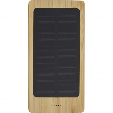 Logotrade promotional item image of: Alata 8000 mAh bamboo solar power bank