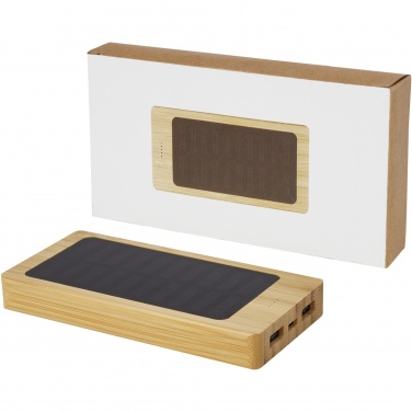 Logo trade advertising products image of: Alata 8000 mAh bamboo solar power bank