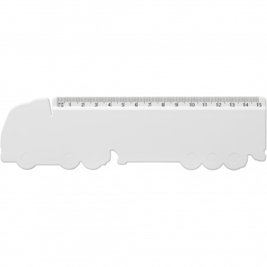 Logotrade corporate gift picture of: Tait 15 cm lorry-shaped recycled plastic ruler