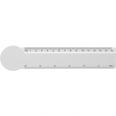 Logotrade promotional gift image of: Tait 15 cm circle-shaped recycled plastic ruler 