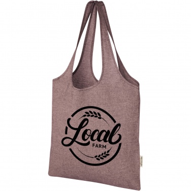 Logo trade promotional merchandise image of: Pheebs 150 g/m² recycled cotton trendy tote bag 7L