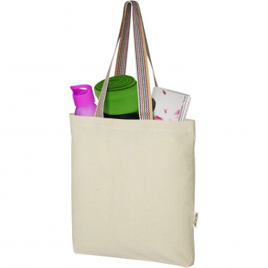 Logo trade promotional giveaways picture of: Rainbow 180 g/m² recycled cotton tote bag 5L