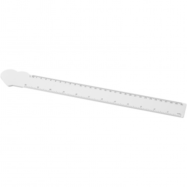 Logotrade promotional giveaway image of: Tait 30cm heart-shaped recycled plastic ruler