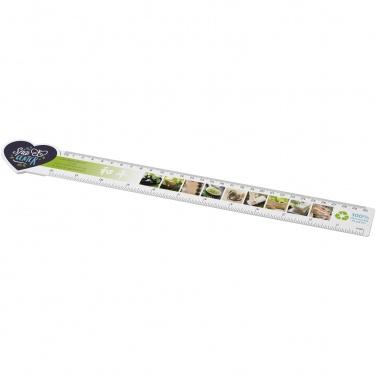 Logotrade business gift image of: Tait 30cm heart-shaped recycled plastic ruler