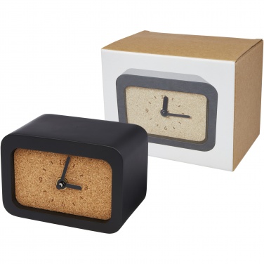 Logo trade corporate gifts image of: Momento wireless limestone charging desk clock