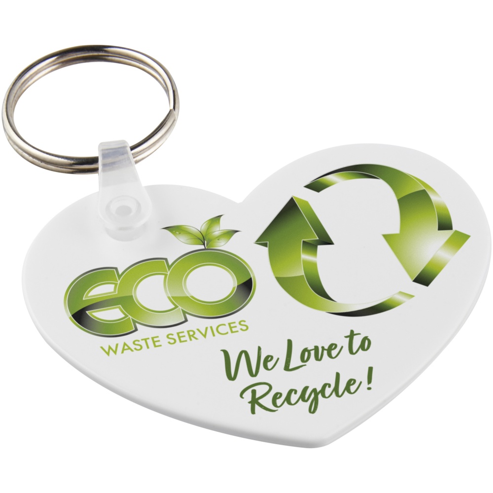 Logotrade business gifts photo of: Tait heart-shaped recycled keychain